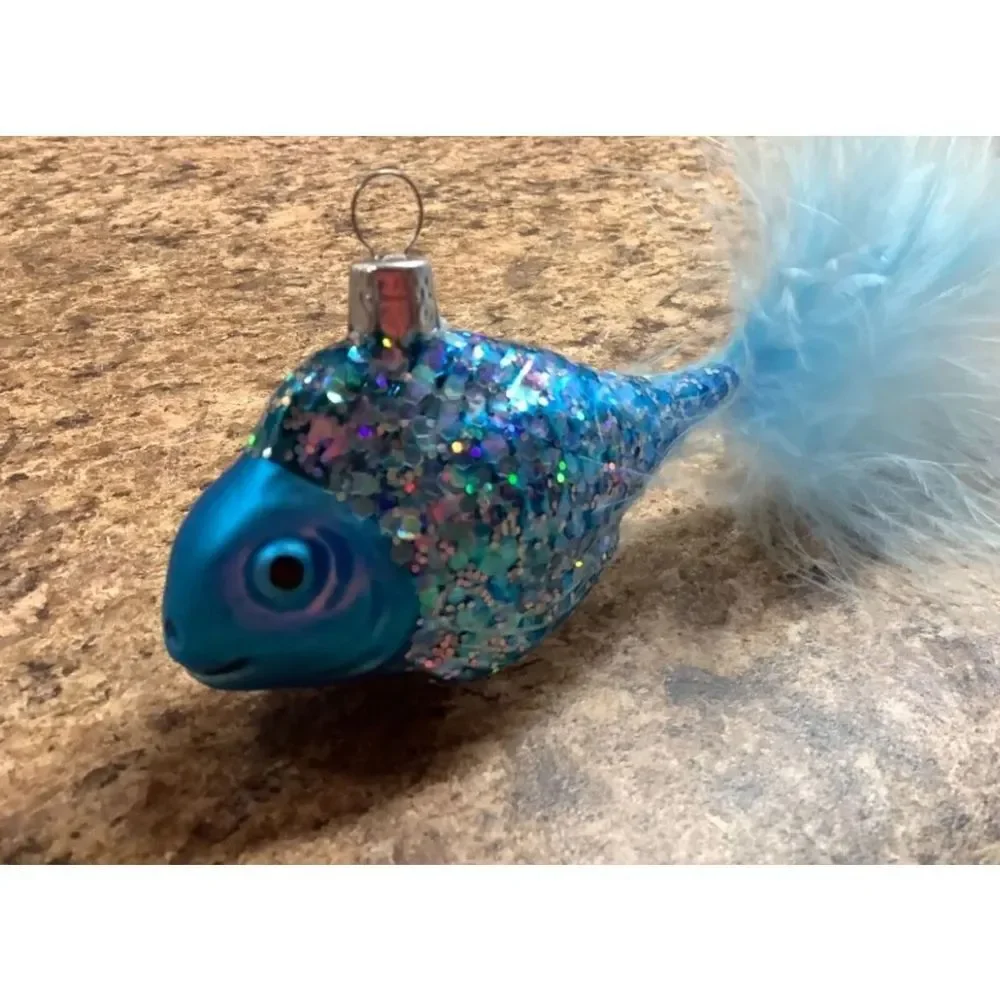 Hand Blown Glass Fish Ornament - Picture 2 of 8